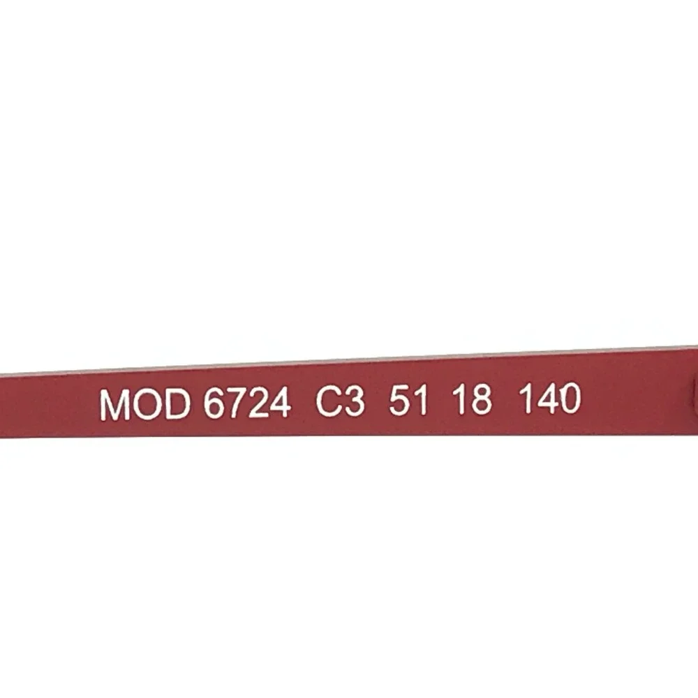 Glacee Eyeglasses Frames MOD 6724 C3 Red Gray Cat Eye Full Rim 51-18-140